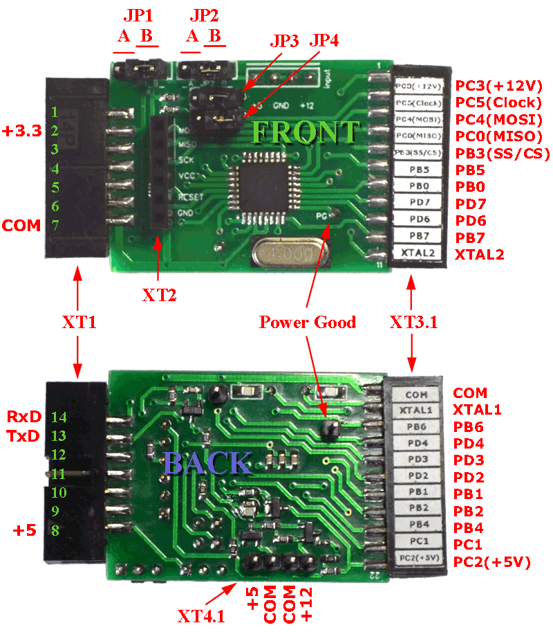 плата базового модуля шлюза UART-to-I2C/SPI/1W RH-0010