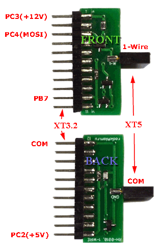 плата модуля 1-Wire шлюза UART-to-I2C/SPI/1W RH-0010